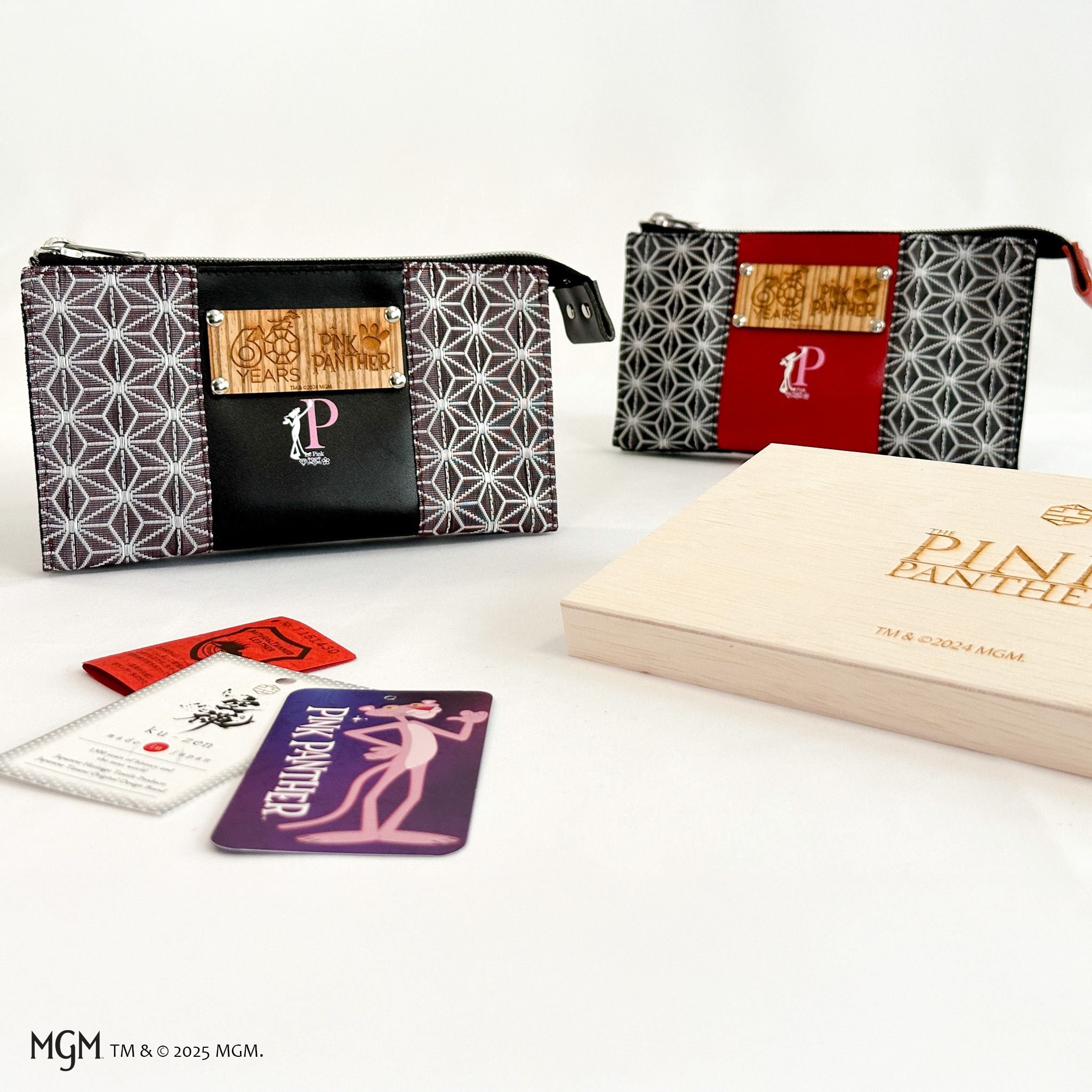 PinkPanther 空禅コラボ 麻の葉×栃木レザー（財布）