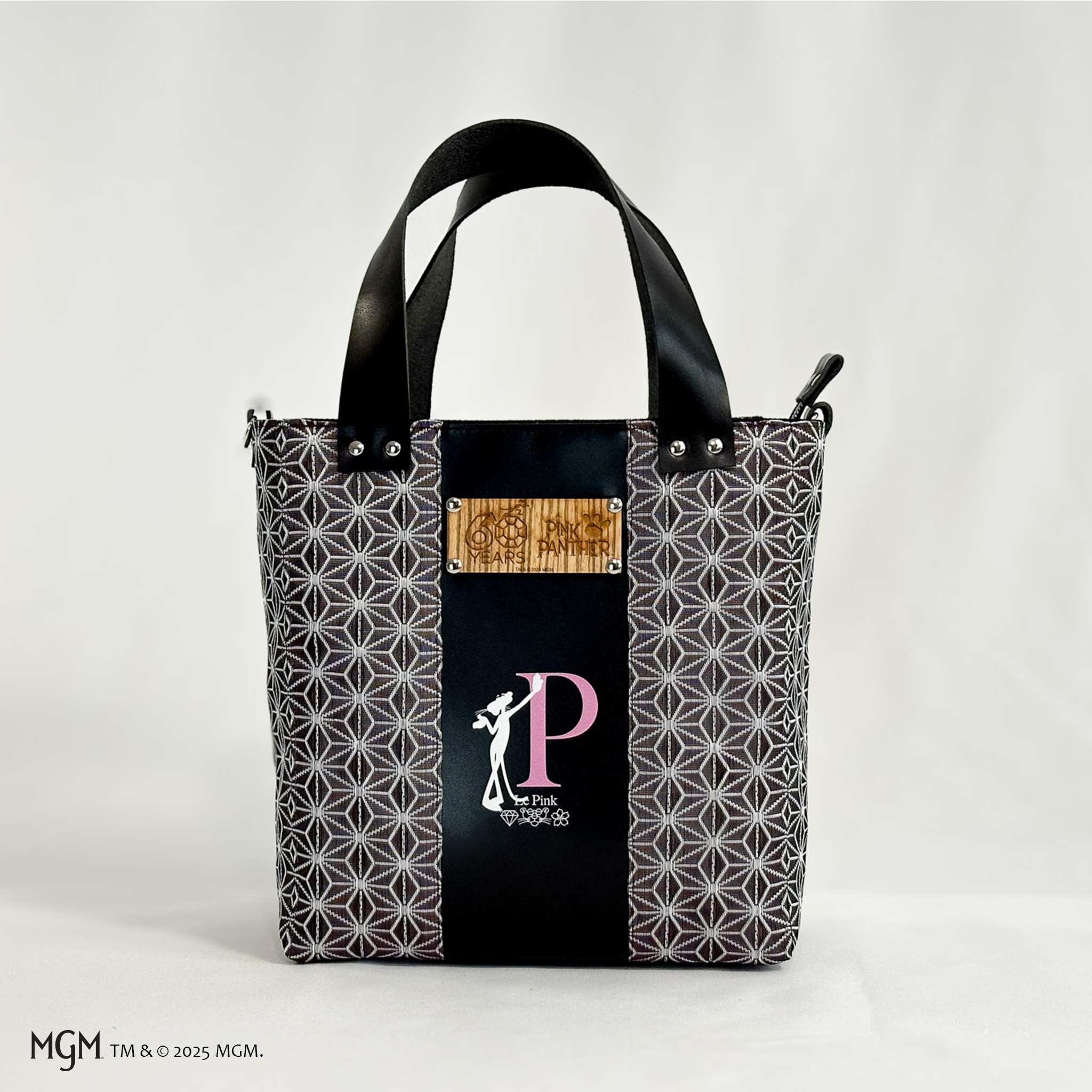 PinkPanther 空禅コラボ 麻の葉×栃木レザー（バッグ・ミニがま口付）