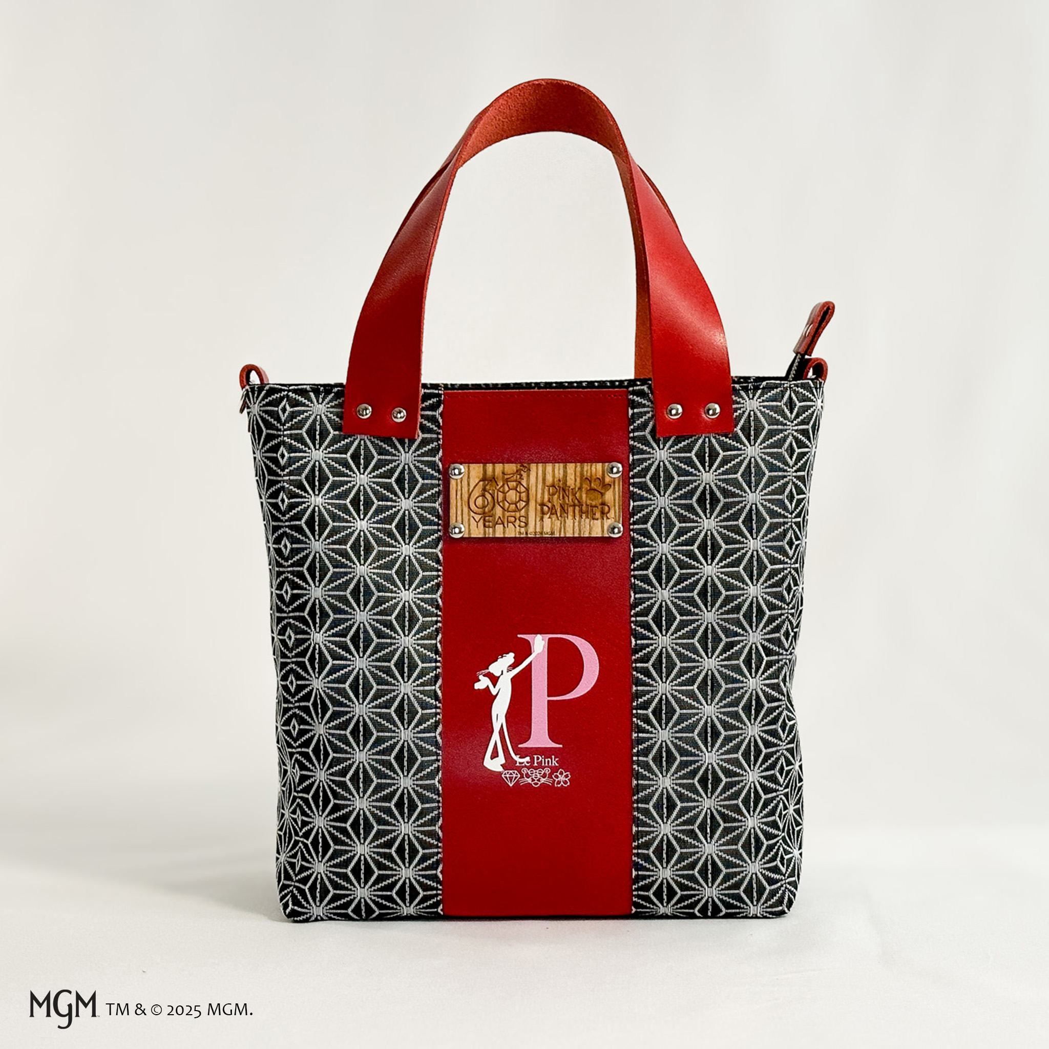 PinkPanther 空禅コラボ 麻の葉×栃木レザー（バッグ・ミニがま口付）